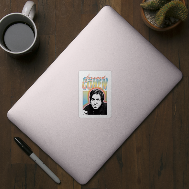 Leonard Cohen Retro Fan Gift Design by DankFutura